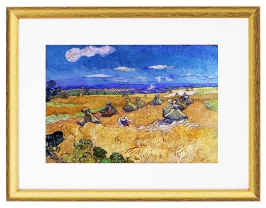 Weizenfelder mit Ernter, Auvers - 1887