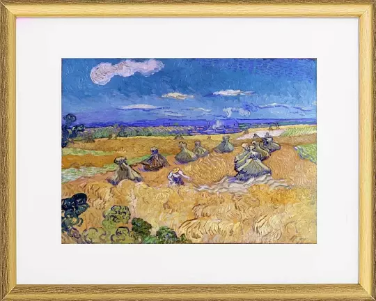 Weizenfelder mit Ernter, Auvers - 1887