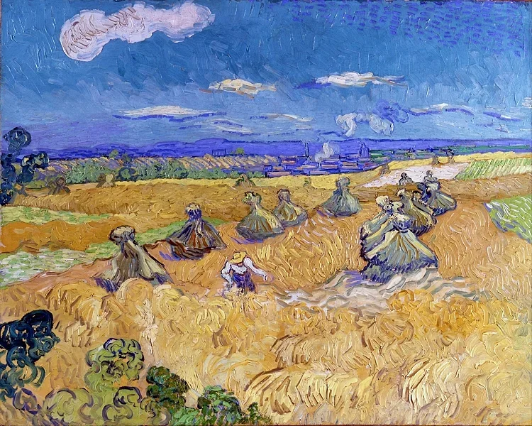 Hvedemarker med høster, Auvers - 1887