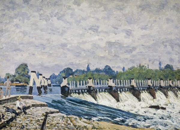 Molesey Weir, Hampton Court - 1874