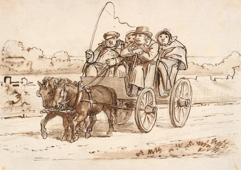 Wilhelm Marstrand | På udflugt – 1859 | Indrammet kunsttryk | Danmarks Guldalder