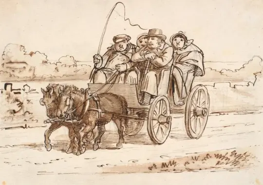 Wilhelm Marstrand | På udflugt – 1859 | Indrammet kunsttryk | Danmarks Guldalder