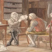 Wilhelm Marstrand | Bauern bei dem Prokurator - 1810 | Gerahmter Kunstdruck | Goldenes Zeitalter Dänemark