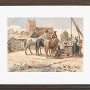 Wilhelm Marstrand – Am Brunnen außerhalb des Dorfes 1865 | Giclée Kunstdruck gerahmt