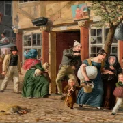 Wilhelm Marstrand | Bevægende dagsscene - 1831 | Indrammet kunsttryk | Danmarks Guldalder