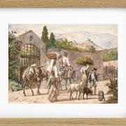 Wilhelm Marstrand – Bauern auf dem Weg nach Rom 1869 | Giclée Kunstdruck gerahmt