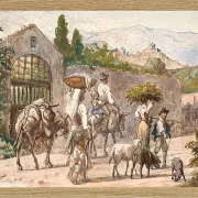 Wilhelm Marstrand – Bauern auf dem Weg nach Rom 1869 | Giclée Kunstdruck gerahmt