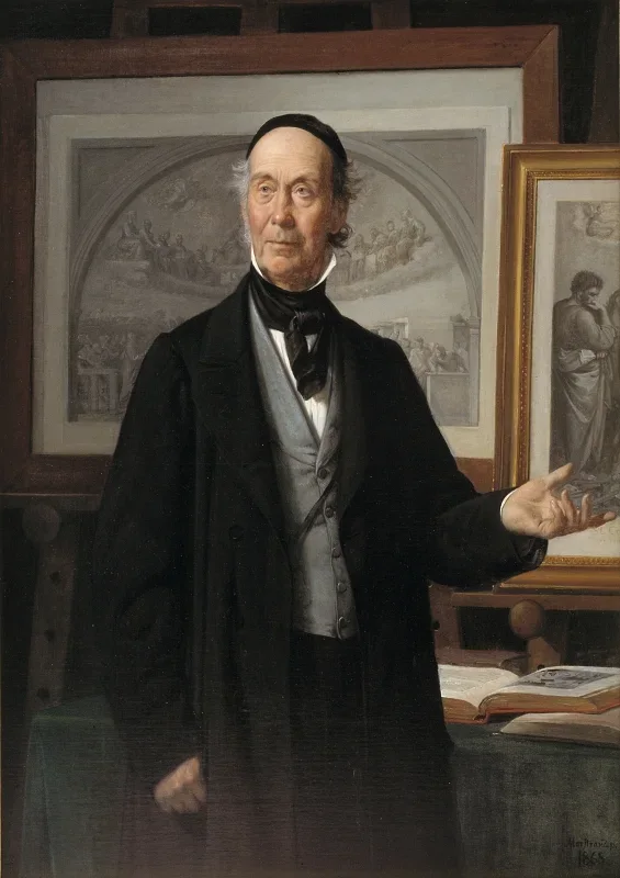 Wilhelm Marstrand | Der Kunsthistoriker Niels Lauritz Høyen – 1868 | Gerahmter Kunstdruck | Goldenes Zeitalter Dänemark