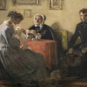 Wilhelm Marstrand | Bejlerens besøg – 1857 | Indrammet kunsttryk | Danmarks Guldalder