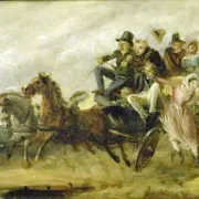 Wilhelm Marstrand | Rejsen til den mirakuløse kilde – 1830 | Indrammet kunsttryk | Danmarks Guldalder