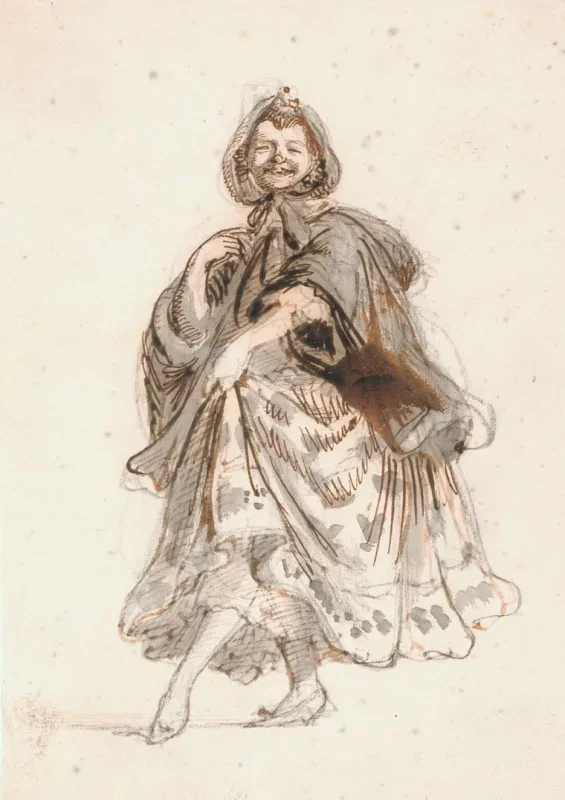Wilhelm Marstrand | Die Unentschlossene - 1873 | Gerahmter Kunstdruck | Goldenes Zeitalter Dänemark