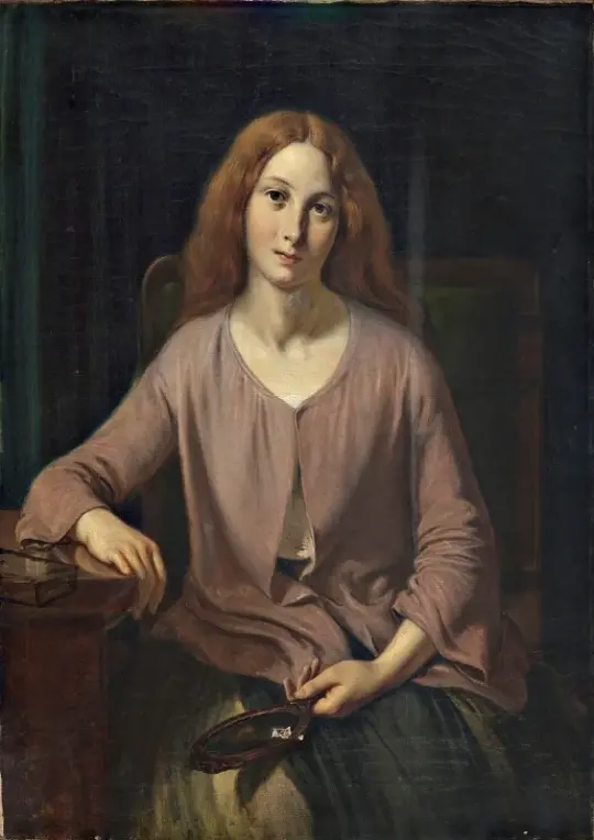 Wilhelm Marstrand | Venetiansk kvinde på toilettet – 1854 | Indrammet kunsttryk | Danmarks Guldalder