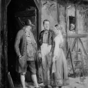 Wilhelm Marstrand | Elskerinden introduceres - 1825 | Indrammet kunsttryk | Danmarks Guldalder