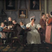 Wilhelm Marstrand – Die Familie Waagepetersen 1836 | Giclée Kunstdruck gerahmt