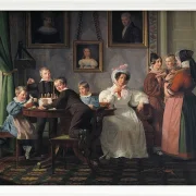 Wilhelm Marstrand – Die Familie Waagepetersen 1836 | Giclée Kunstdruck gerahmt