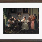 Wilhelm Marstrand – Die Familie Waagepetersen 1836 | Giclée Kunstdruck gerahmt