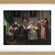 Wilhelm Marstrand – Die Familie Waagepetersen 1836 | Giclée Kunstdruck gerahmt
