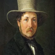 Wilhelm Marstrand | Maleren Christen Købke - 1839 | Indrammet kunsttryk | Danmarks Guldalder