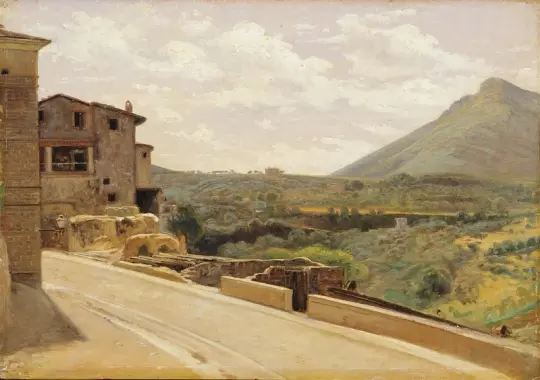 Wilhelm Marstrand | Italiensk landskab – 1825 | Indrammet kunsttryk | Danmarks Guldalder