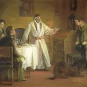 Wilhelm Marstrand | Den fortabte søns hjemkomst – 1825 | Indrammet kunsttryk | Danmarks Guldalder