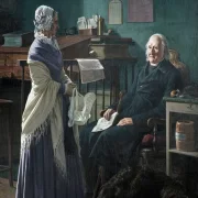 Wilhelm Marstrand | Købmand Christopher Friedenreich Hage og hans hustru – 1849 | Indrammet kunsttryk | Danmarks Guldalder