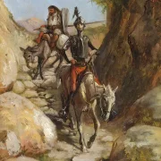 Wilhelm Marstrand | Don Quixote og Sancho Panza - 1827 | Indrammet kunsttryk | Danmarks Guldalder