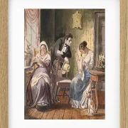 Wilhelm Marstrand – Ein Besuch 1850 | Giclée Kunstdruck gerahmt