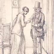 Wilhelm Marstrand | Eine junge Dame erhält einen Brief - 1810 | Gerahmter Kunstdruck | Goldenes Zeitalter Dänemark