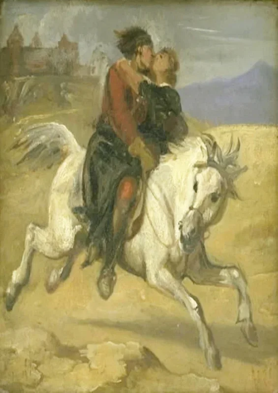 Wilhelm Marstrand | En bortførelsesscene – 1825 | Indrammet kunsttryk | Danmarks Guldalder