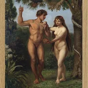 Wilhelm Marstrand – Eva verführt Adam 1830 | Giclée Kunstdruck gerahmt