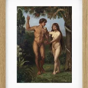 Wilhelm Marstrand – Eva verführt Adam 1830 | Giclée Kunstdruck gerahmt