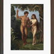 Wilhelm Marstrand – Eva verführt Adam 1830 | Giclée Kunstdruck gerahmt