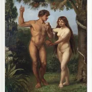 Wilhelm Marstrand – Eva verführt Adam 1830 | Giclée Kunstdruck gerahmt