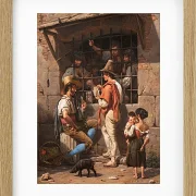Wilhelm Marstrand – Gefängnisszene in Rom 1837 | Giclée Kunstdruck gerahmt