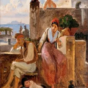 Wilhelm Marstrand | Neapolitanische Lebensart – 1839 | Gerahmter Kunstdruck | Goldenes Zeitalter Dänemark