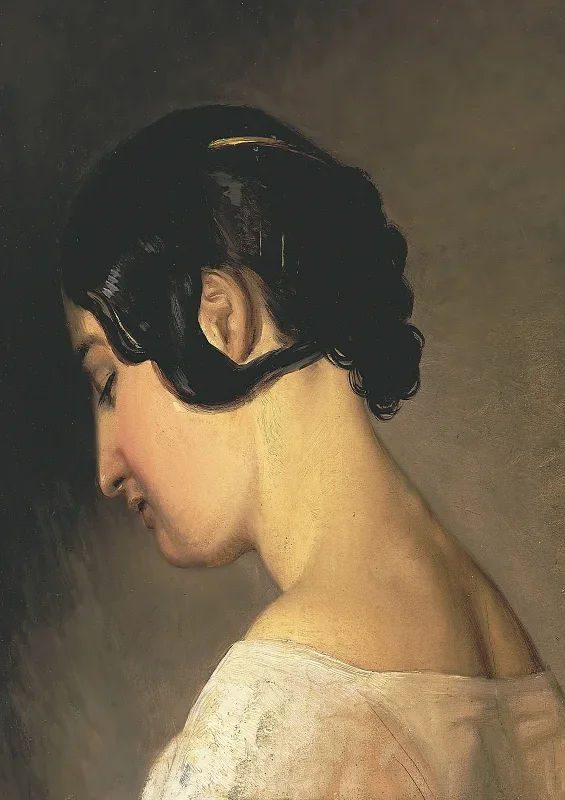 Wilhelm Marstrand | Italienerin - 1869 | Gerahmter Kunstdruck | Goldenes Zeitalter Dänemark
