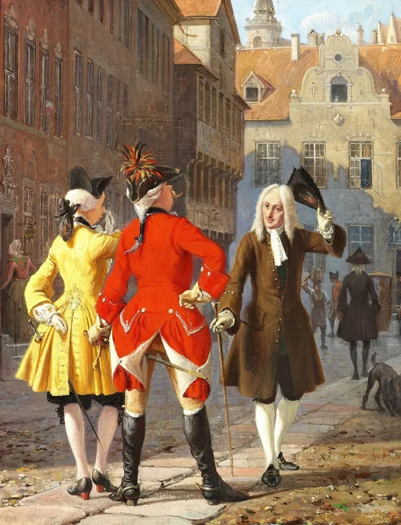 Wilhelm Marstrand – Jacob Thybo und Jean France 1865 | Giclée Kunstdruck gerahmt