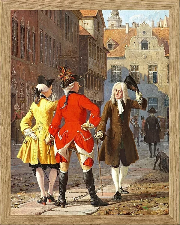Wilhelm Marstrand – Jacob Thybo und Jean France 1865 | Giclée Kunstdruck gerahmt