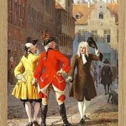 Wilhelm Marstrand – Jacob Thybo und Jean France 1865 | Giclée Kunstdruck gerahmt