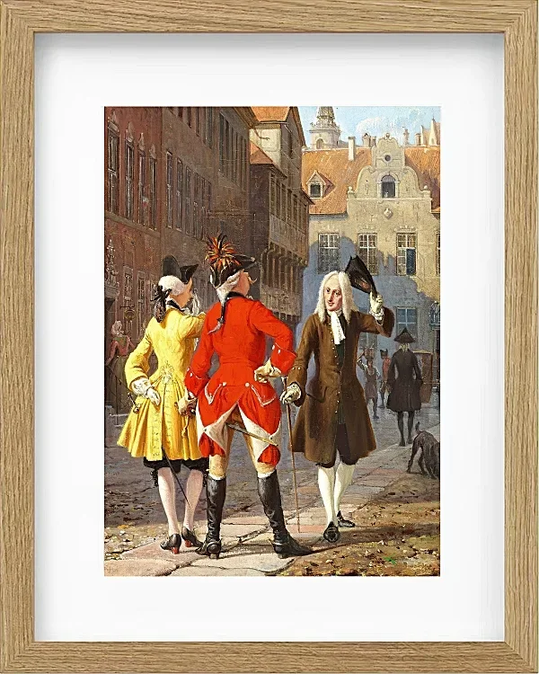 Wilhelm Marstrand – Jacob Thybo und Jean France 1865 | Giclée Kunstdruck gerahmt