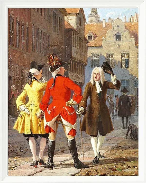 Wilhelm Marstrand – Jacob Thybo und Jean France 1865 | Giclée Kunstdruck gerahmt