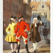 Wilhelm Marstrand – Jacob Thybo und Jean France 1865 | Giclée Kunstdruck gerahmt