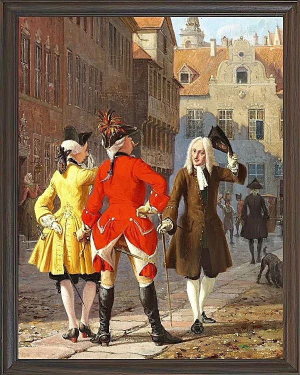 Wilhelm Marstrand – Jacob Thybo und Jean France 1865 | Giclée Kunstdruck gerahmt
