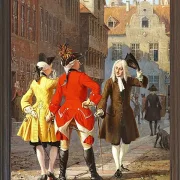 Wilhelm Marstrand – Jacob Thybo und Jean France 1865 | Giclée Kunstdruck gerahmt