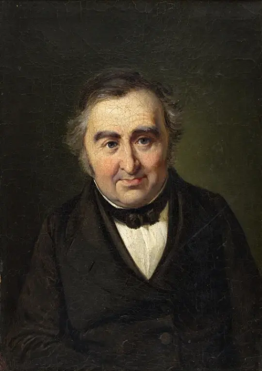 Wilhelm Marstrand | Etatsråd M.L. Nathanson - 1840 | Indrammet kunsttryk | Danmarks Guldalder
