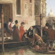 Wilhelm Marstrand | Landgang i Venedig - 1852 | Indrammet kunsttryk | Danmarks Guldalder