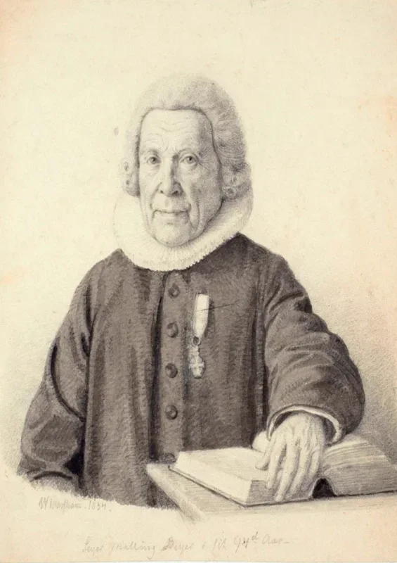 Wilhelm Marstrand | Pastor Seyer Malling Beyer – 1834 | Indrammet kunsttryk | Danmarks Guldalder