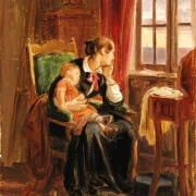 Wilhelm Marstrand | Uden titel – 1839 | Indrammet kunsttryk | Danmarks Guldalder