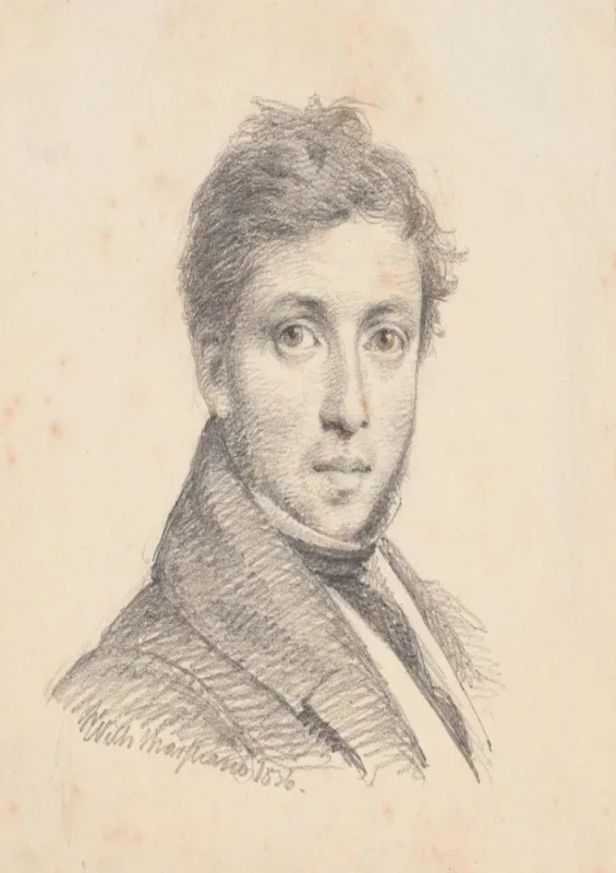 Wilhelm Marstrand | Portræt af C. Købke – 1836 | Indrammet kunsttryk | Danmarks Guldalder