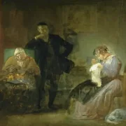 Wilhelm Marstrand | Bejlerens besøg – 1825 | Indrammet kunsttryk | Danmarks Guldalder